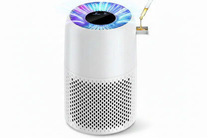 Hepa Portable Air Purifier for Bedroom Home Pets, Small Air Cleaners Purify for Allergy with RGB Light