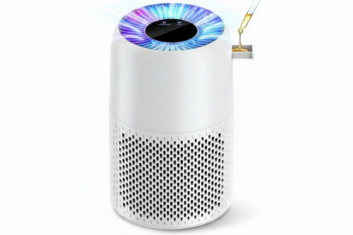 Hepa Portable Air Purifier for Bedroom Home Pets, Small Air Cleaners Purify for Allergy with RGB Light