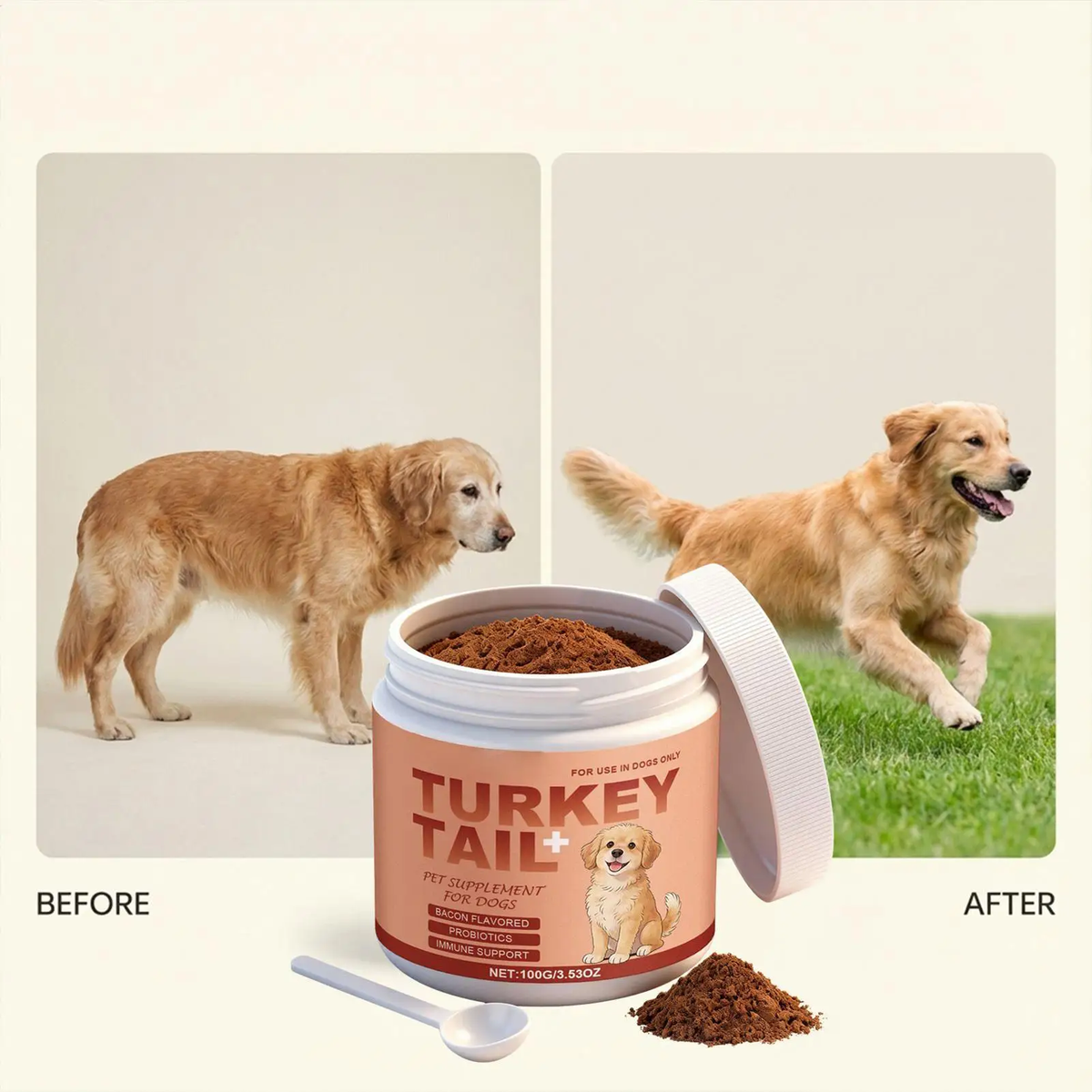 Dog Supplements 100G Skin Dryness Itching Relief Puppy Health Care Supplies Skin and Coat Dog Supplements for Small Medium Large
