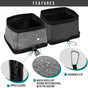 Collapsible Dog Bowls 2 Pack, Food and Water Bowls Travel Set, Portable Pet Dish No Spill, Foldable Lightweight BPA Free Leakproof Bowls, Camping Hiking Walking Outdoor Gear Accessories, Gray