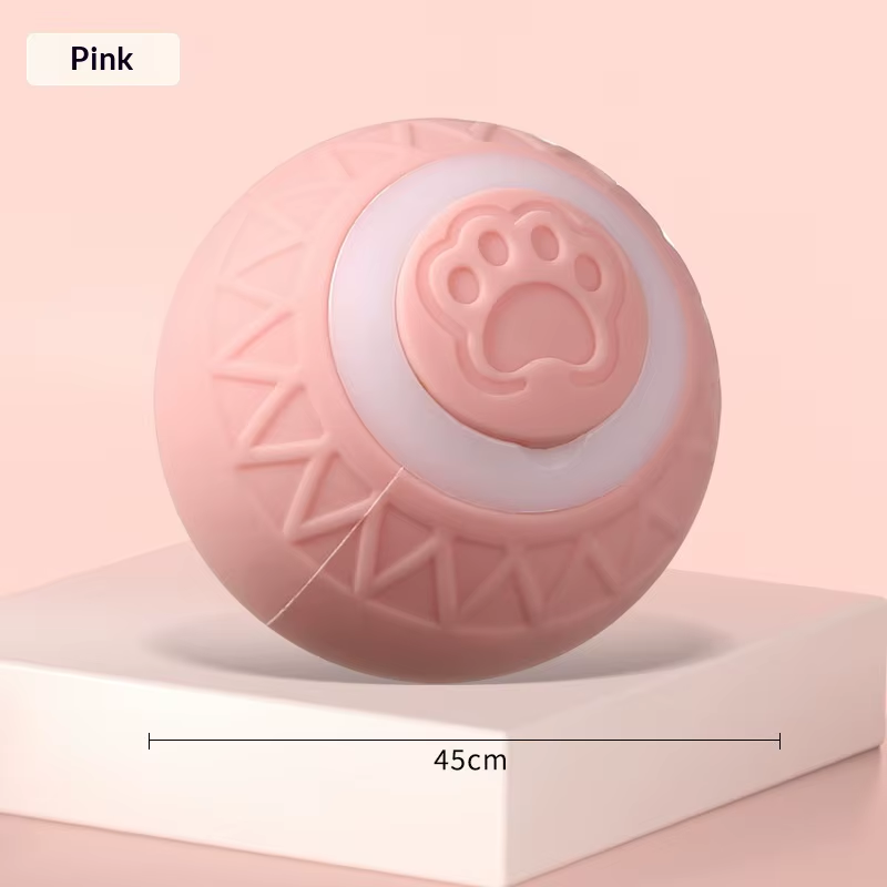 Luxury Rubber Electric Automatic Rolling Ball Cat Toy with Self-Moving Feature for Cats