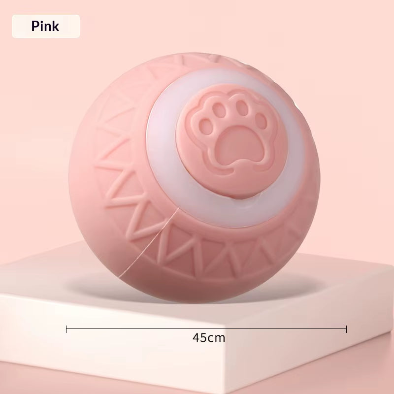 Luxury Rubber Electric Automatic Rolling Ball Cat Toy with Self-Moving Feature for Cats