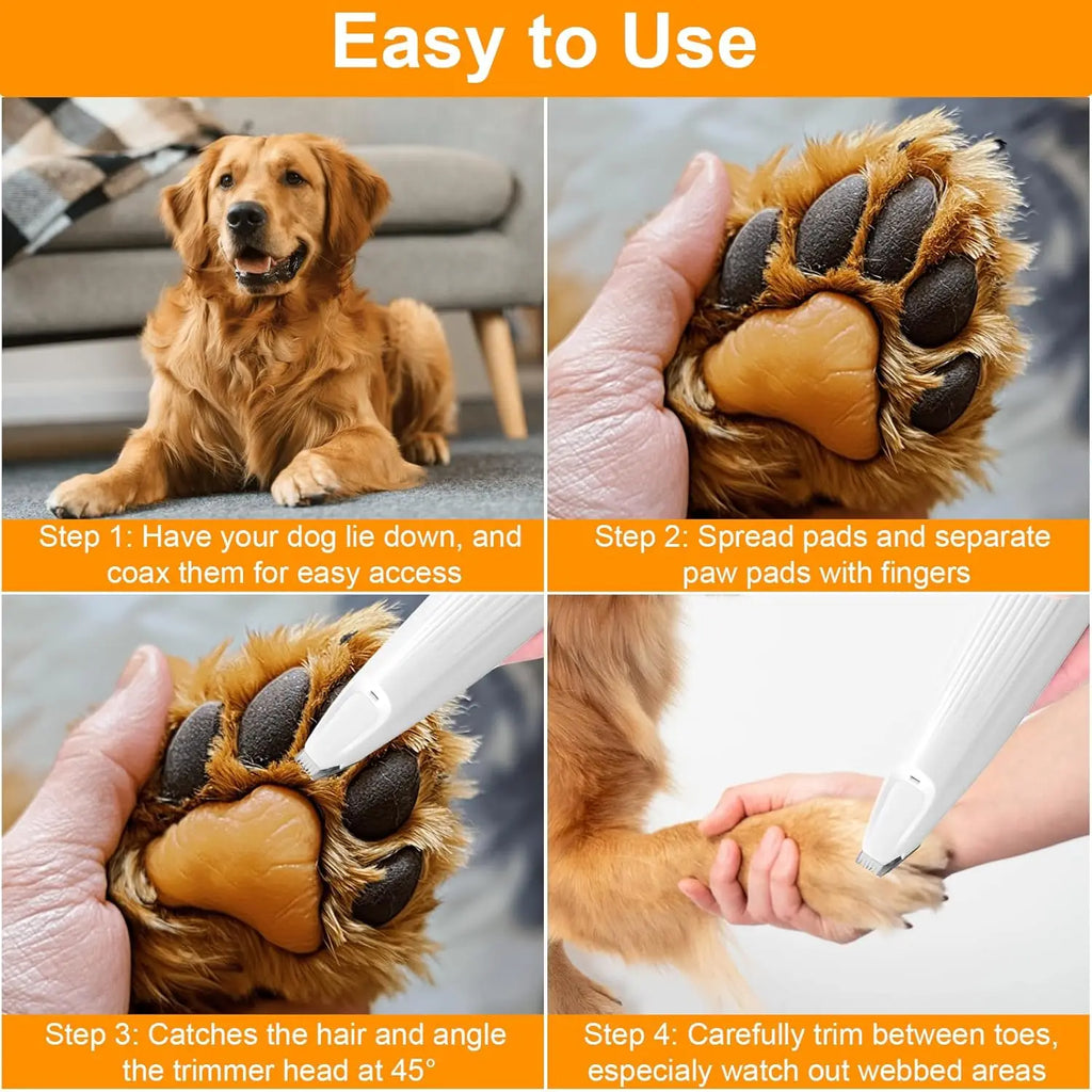 Pet Foot Shaver Cat Shaving Electric Pusher Dog Trimming Foot Hair Shaving Electric Pusher for Dog Grooming Kit