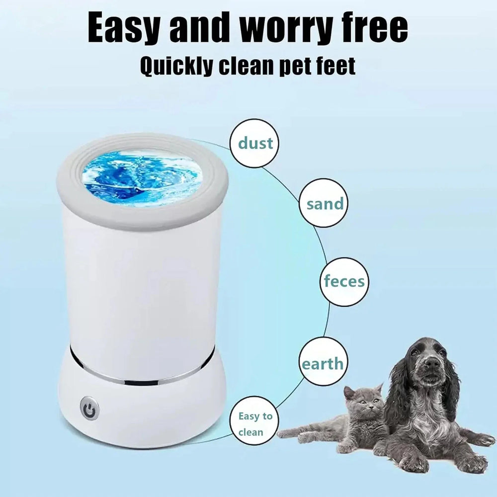 GWAAMB Pet Foot Washing Electric Foot Washing Machine for Home Dogs and Cats Paw Cleaner Non Wiping Automatic Foot Washing Machine