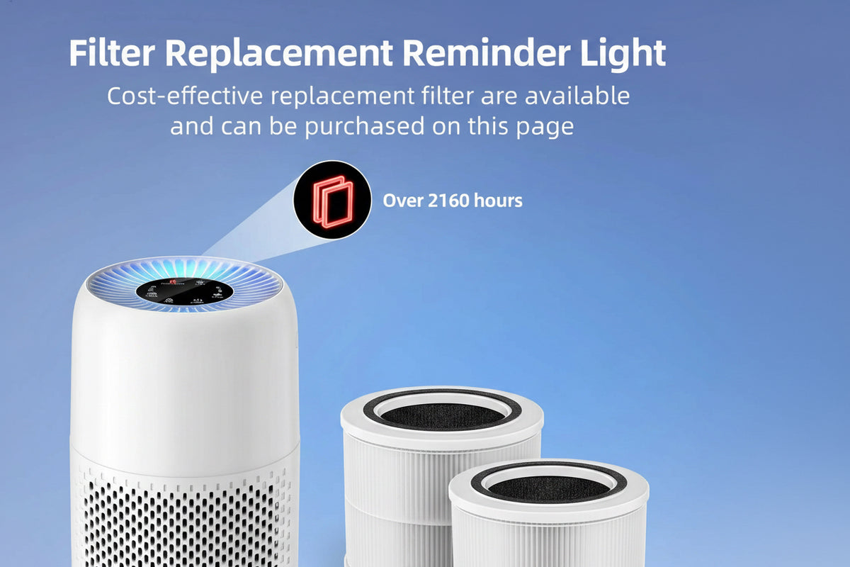 Hepa Portable Air Purifier for Bedroom Home Pets, Small Air Cleaners Purify for Allergy with RGB Light