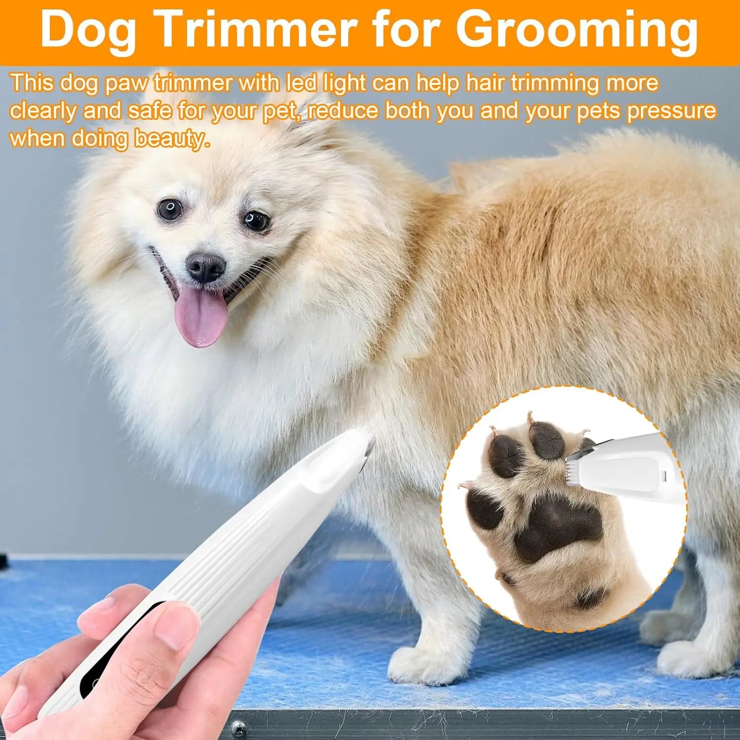 Pet Foot Shaver Cat Shaving Electric Pusher Dog Trimming Foot Hair Shaving Electric Pusher for Dog Grooming Kit