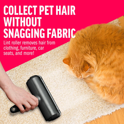 Pet Hair Remover Reusable Lint Roller, Black