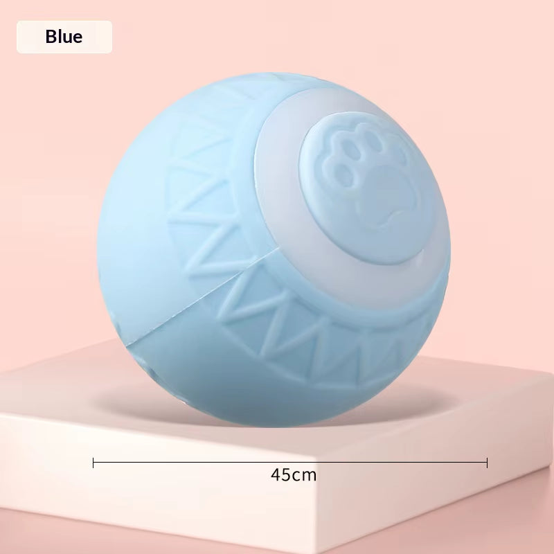 Luxury Rubber Electric Automatic Rolling Ball Cat Toy with Self-Moving Feature for Cats