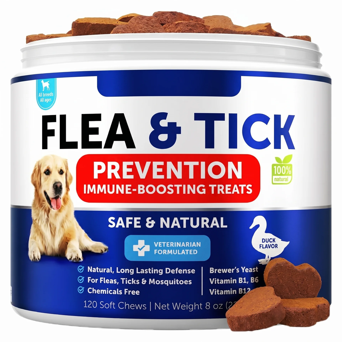 Flea and Tick Prevention for Dogs Chewables Natural Flea Treatment