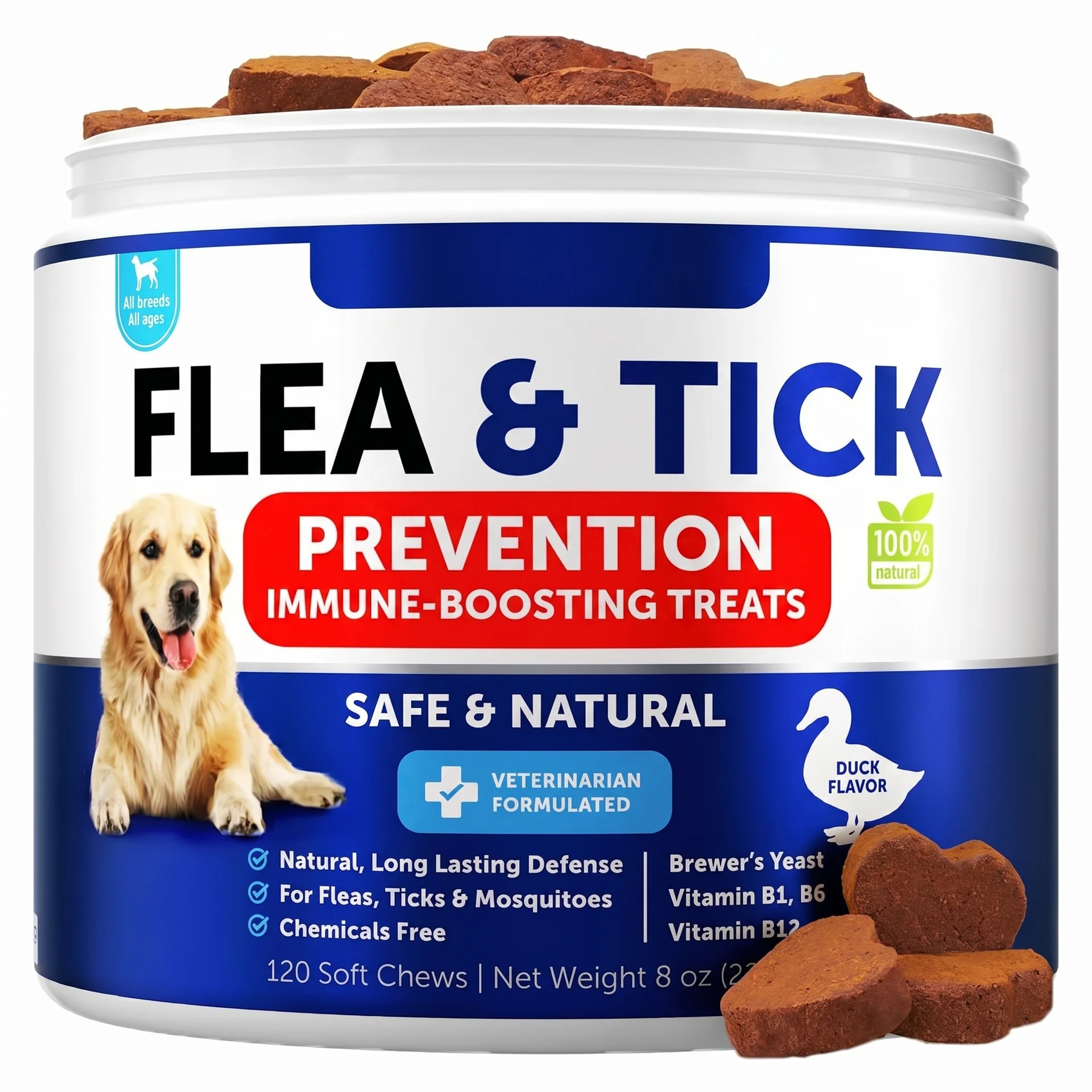 Flea and Tick Prevention for Dogs Chewables Natural Flea Treatment