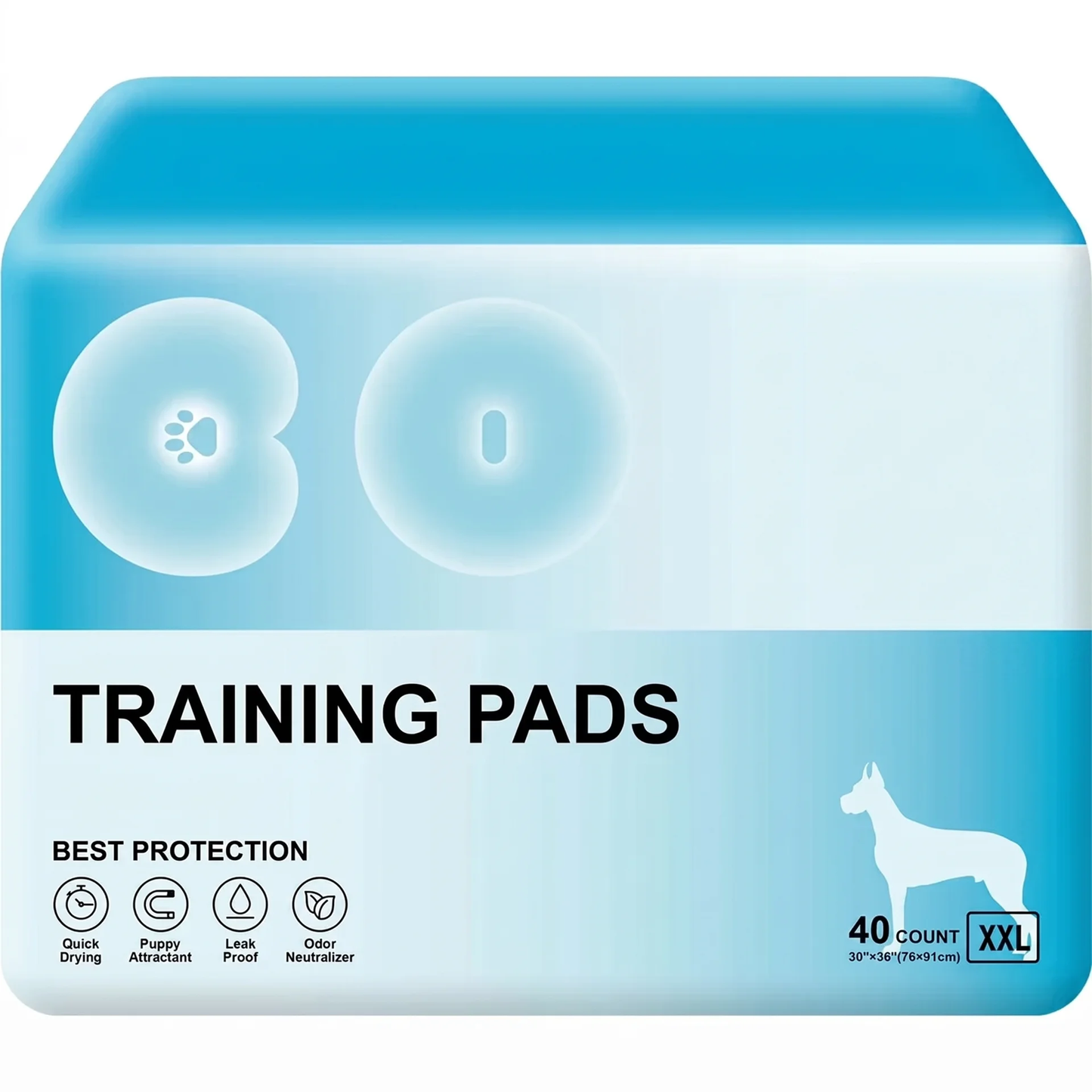 Best Value A37 Training Pads,30"X36", XXL-40 Count,Super Absorbent Puppy Pads,Blue