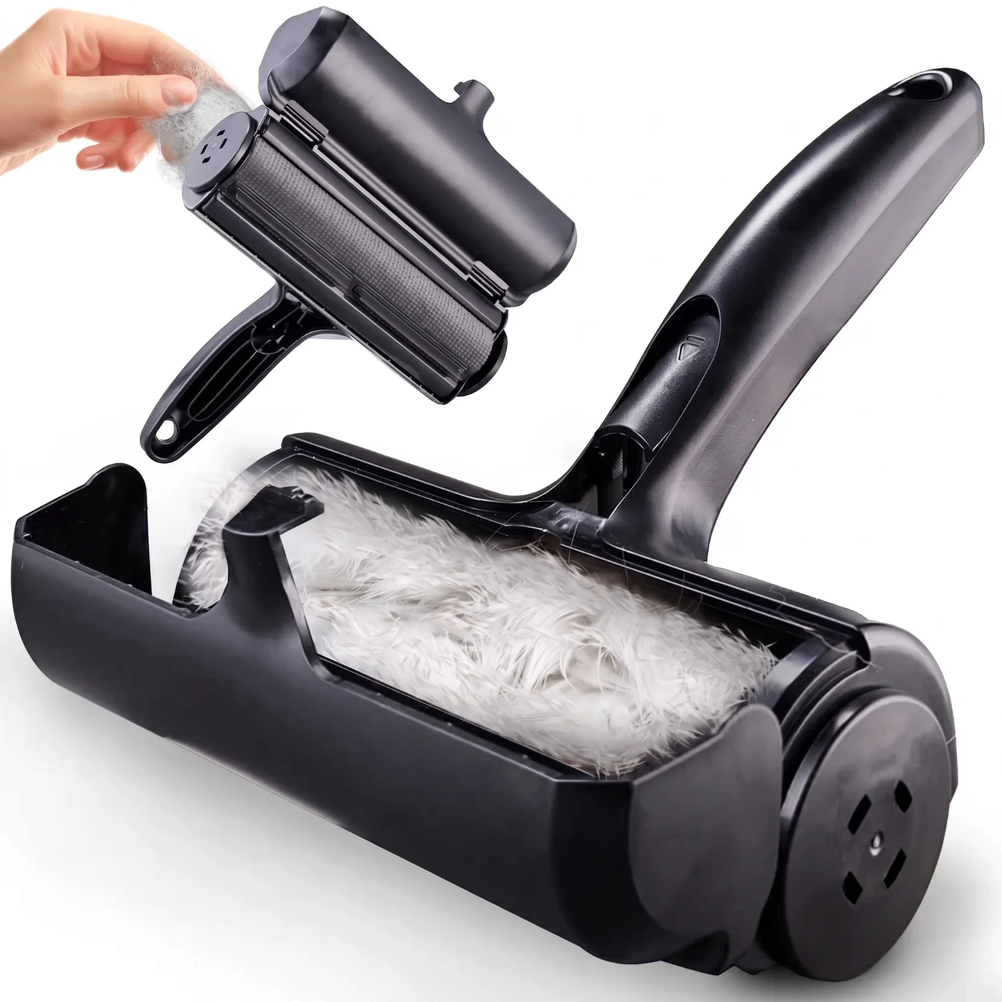 Pet Hair Remover Reusable Lint Roller, Black